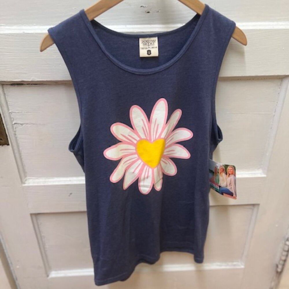 NWT W's Jadelynn Brooke Daisy Tank- Navy - Picture 2 of 2